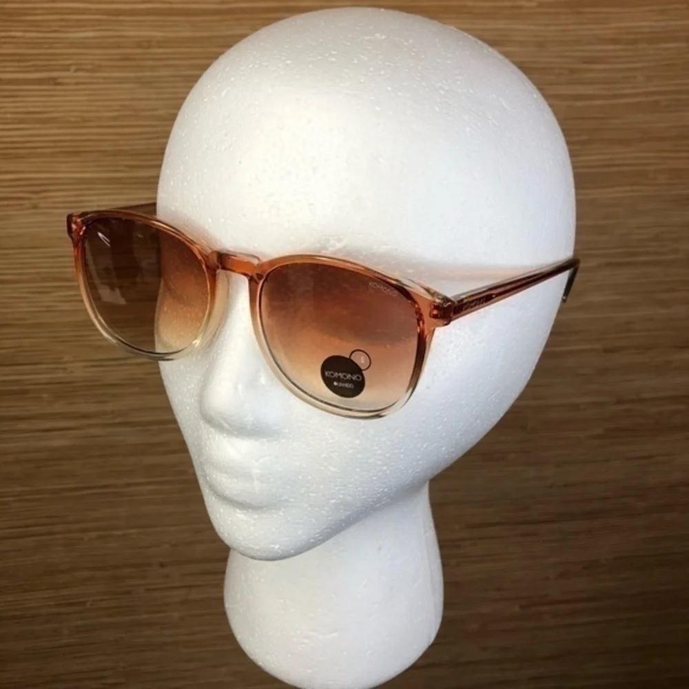 KOMONO Urkel Gradient Peach Sunglasses NEW Ombre orange tan